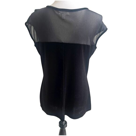 Dressbarn Velvet Beaded Floral Design Sleeveless Tank Large Whimsigoth - Picture 9 of 14